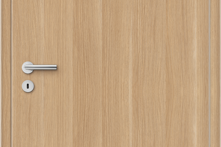 Mero Oak natural: CPL door leaf with vertical wood grain. We refine our wood designs with textured wood graining. 